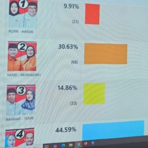 Pasangan Calon Nomor 4 Memimpin di PSU Pilkada Palopo