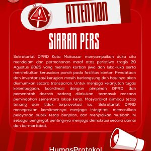 Tragedi di Kantor DPRD Makassar, Sekretariat Nyatakan Belasungkawa Mendalam