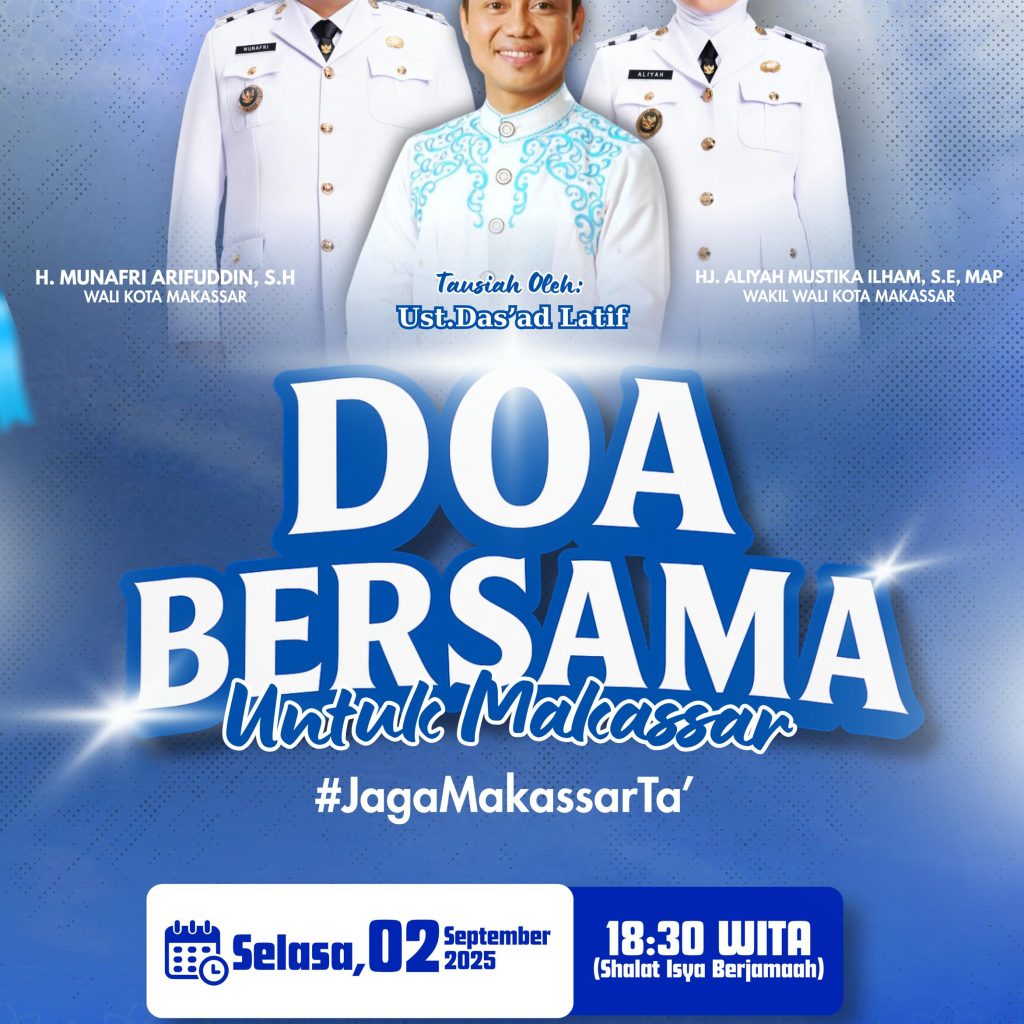 Malam Ini Makassar Gelar Doa Bersama di Karebosi, Warga Diajak Jaga Kedamaian