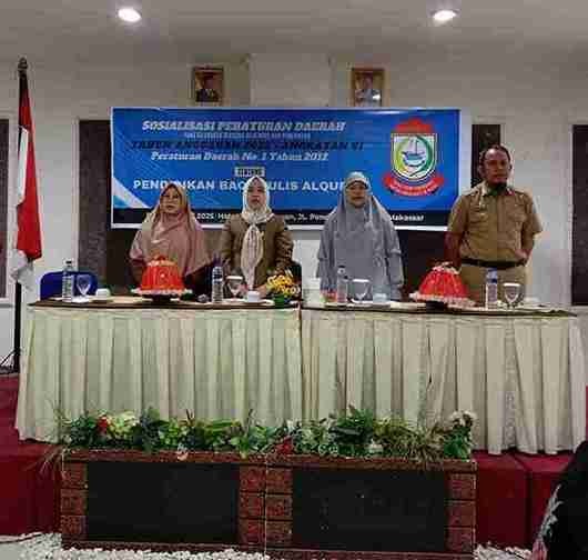 Rezeki Nur Perkuat Pendidikan Qur’ani Lewat Sosialisasi Perda di Makassar