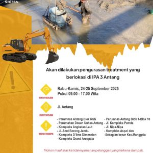 Perawatan IPA 3 Antang, PDAM Imbau Pelanggan Tampung Air