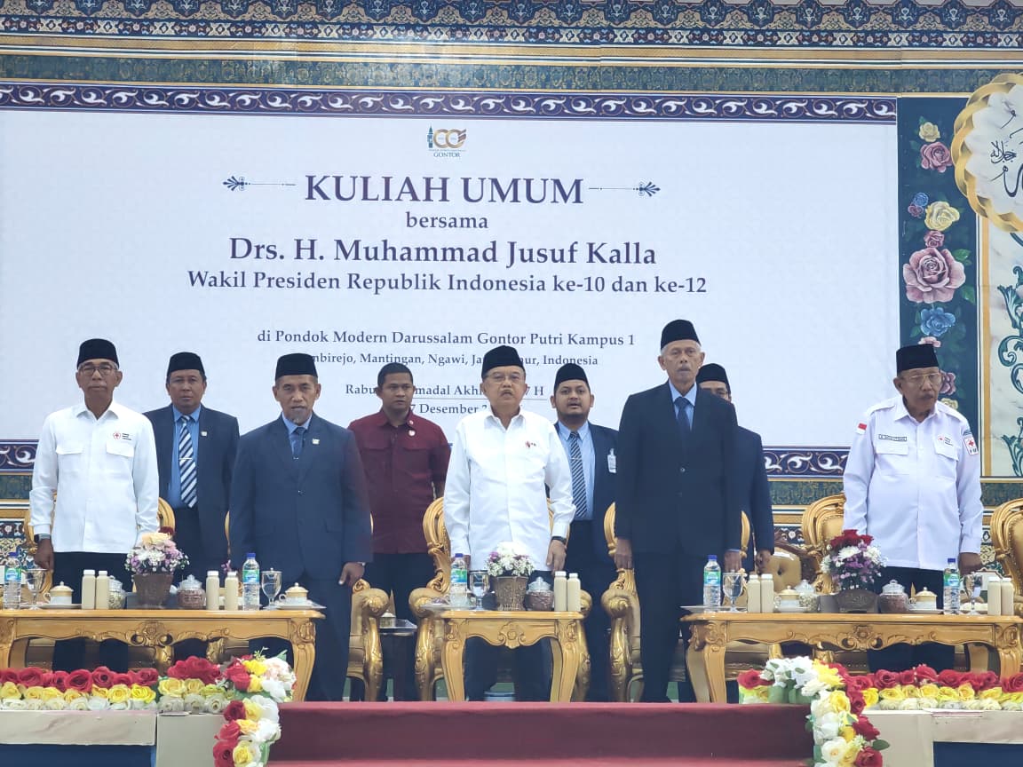 Kuliah Umum di Gontor Putri, Jusuf Kalla Tekankan Perpaduan Iman dan Ilmu