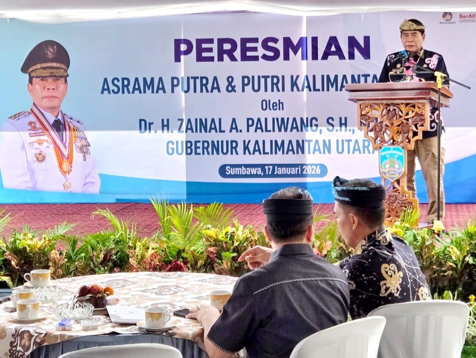 Gubernur Zainal Resmikan Asrama Mahasiswa Kaltara di Sumbawa