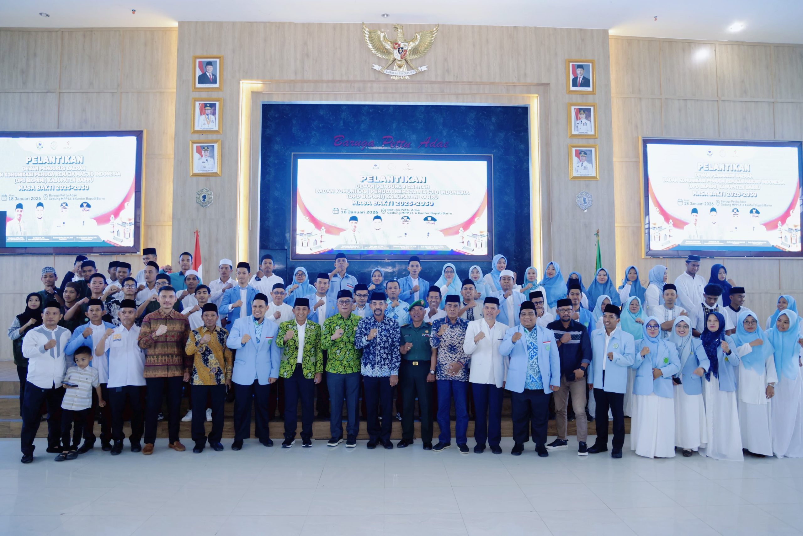 Pj Sekda Barru Hadiri Pelantikan Bersama DMI, IPIM, dan BKPRMI, Dorong Masjid Jadi Pusat Pembinaan Umat