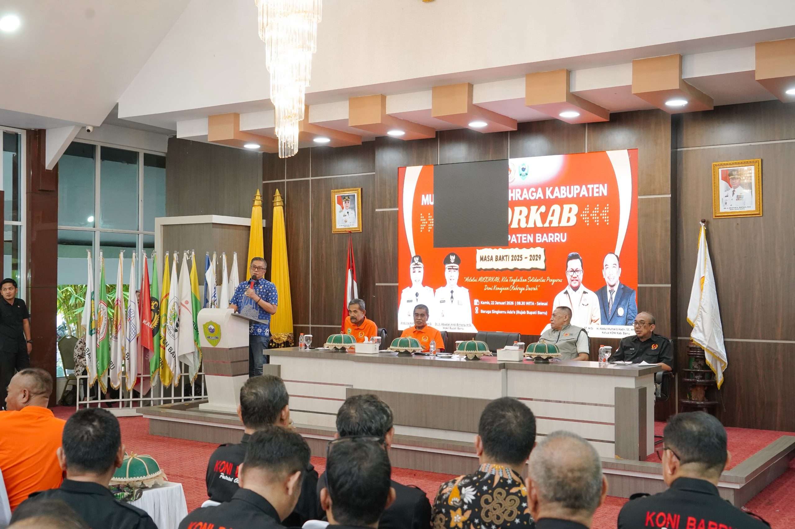 Wakil Bupati Barru Buka Musorkab KONI, Dorong Sinergi dan Prestasi Olahraga Daerah