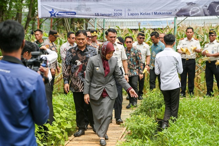Aliyah Mustika Ilham Hadiri Panen Raya di Lapas Kelas I Makassar, Dukung Kemandirian Warga Binaan