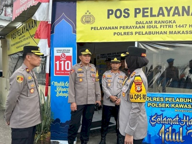 Jelang Mudik Idul Fitri 2026, Kapolres Pelabuhan Makassar Tinjau Kesiapan Pos Pengamanan
