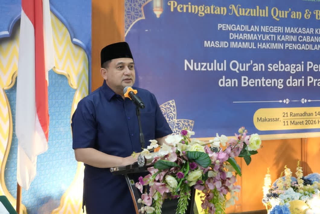 Wali Kota Makassar Munafri Tekankan Pedoman Al-Quran dan Sinergi Forkopimda di Peringatan Nuzulul Quran PN Makassar