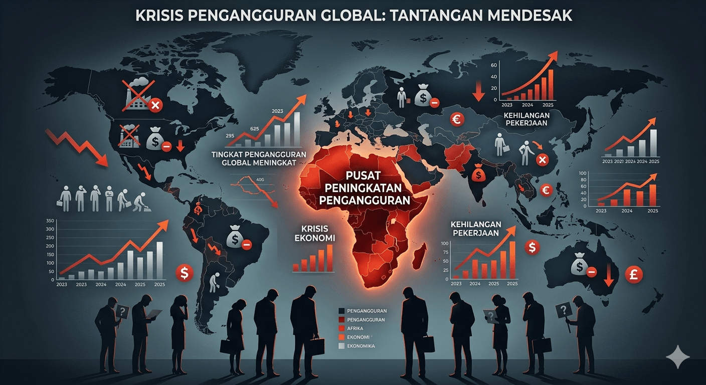 Ironi Global: Data Infografis Ungkap Lonjakan Pengangguran, Afrika Dominasi Daftar Teratas