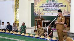 Wabup Barru Lantik Pengurus Masjid Agung Nurul Iman Periode 2026–2029
