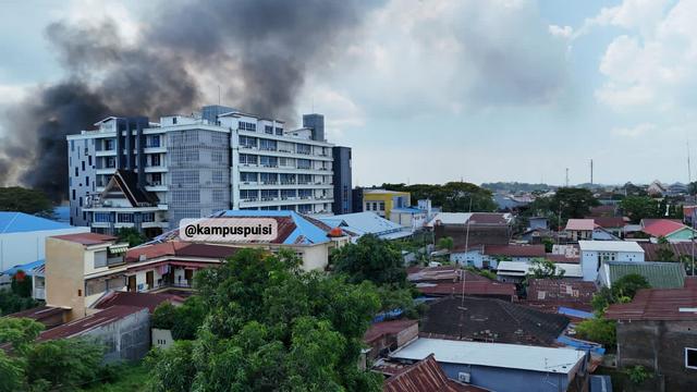 Damkar Makassar Turun Tangan Padamkan Kebakaran RSUD Syekh Yusuf Gowa