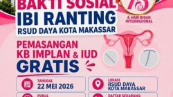 Ikatan Bidan Indonesia Ranting RSUD Daya Kota Makassar Gelar Bakti Sosial KB Gratis Peringati HUT IBI ke-75