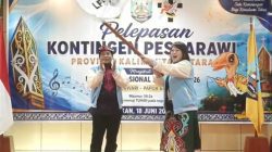 Bawa Misi Harmoni, Gubernur Kaltara Lepas Kontingen Pesparawi XIV ke Manokwari