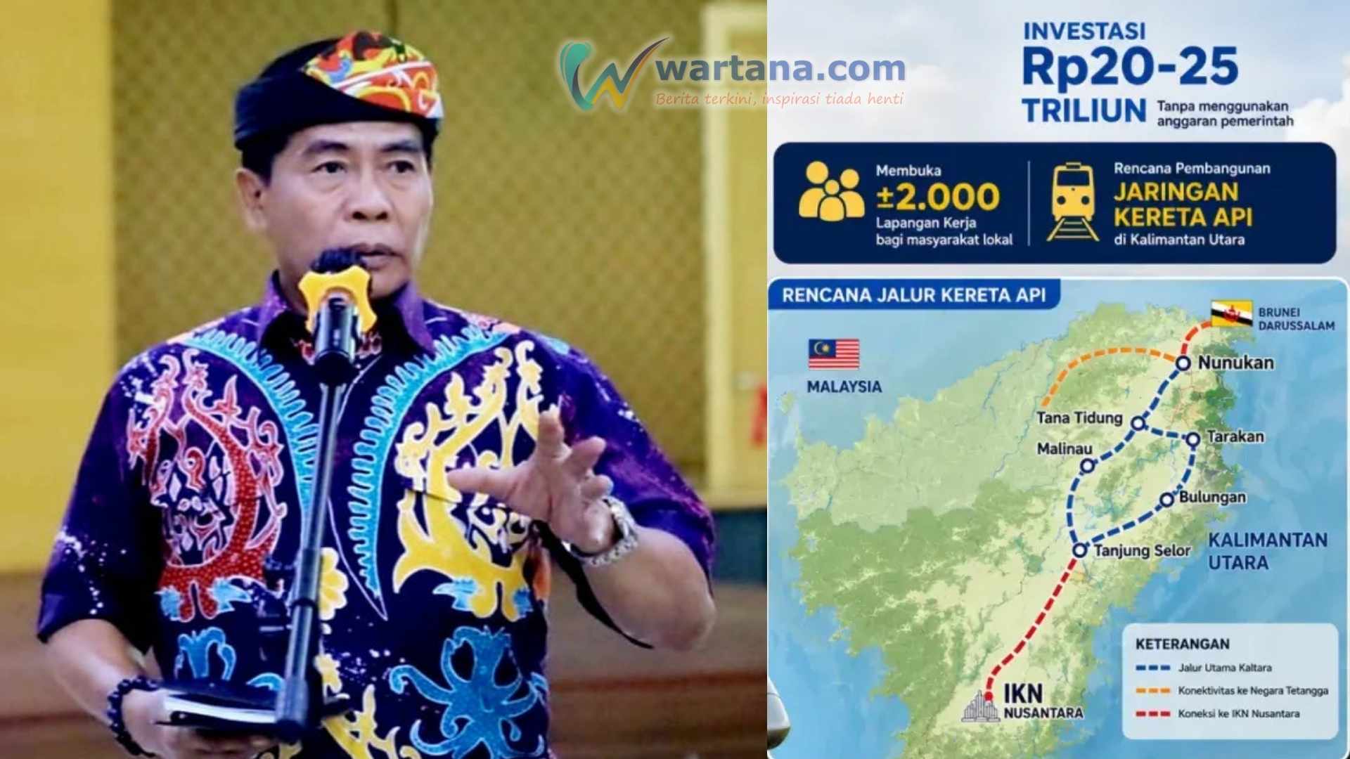Kaltara Siapkan Jalur Kereta Api Pertama di Kalimantan, Ditarget Tersambung ke IKN hingga Malaysia