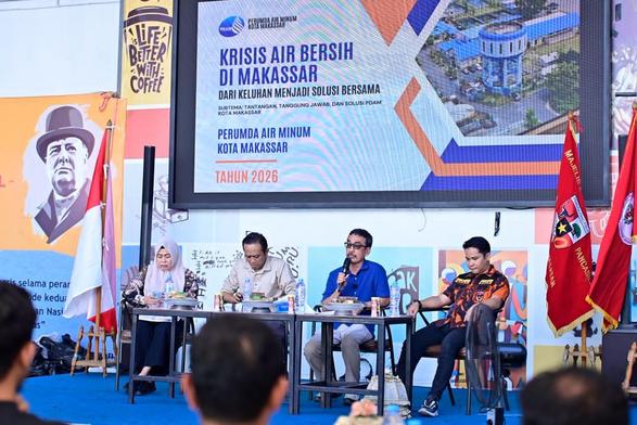 Andi Syahrum Hadiri Dialog Publik, Kolaborasi Jadi Kunci Atasi Krisis Air Bersih Makassar