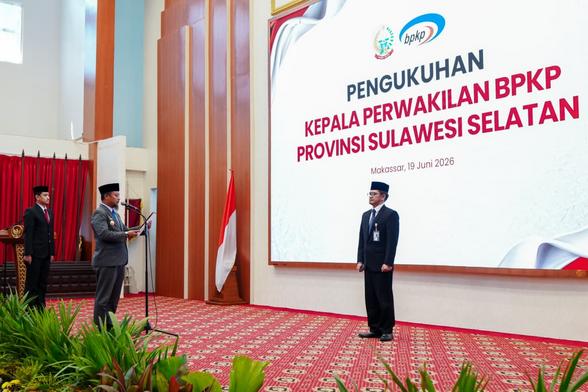 Gubernur Sulsel Resmi Lantik Mardiyanto Arif Rakhmadi sebagai Kepala BPKP, Tekankan Sinergi Pengawasan