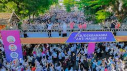 Selvi Ananda Lepas Puluhan Ribu Peserta Jalan Sehat Anti Mager di Makassar