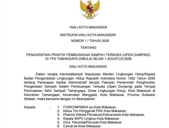 Wali Kota Makassar Wajibkan Pemilahan Sampah dari Sumber, Modal Cukup Dua Ember