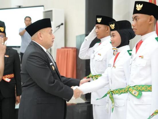 70 Paskibraka Makassar Resmi Dikukuhkan, Siap Emban Amanah di Lapangan Karebosi