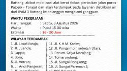 Perumda TM Palopo Umumkan Perbaikan Pipa Air Baku KM 13, Layanan Diperkirakan Pulih 16–20 Jam