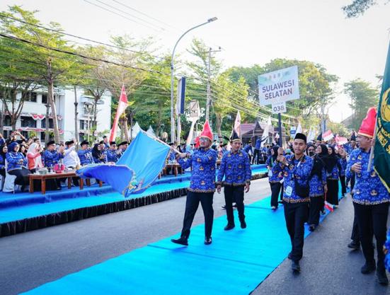 Kemeriahan Pawai Ta’aruf MTQ VIII KORPRI Nasional: 117 Kontingen Padati Jalan Protokol Makassar