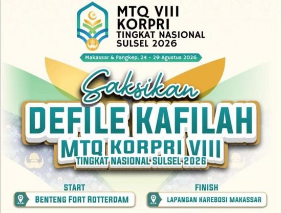 Makassar Siap Jadi Tuan Rumah MTQ VIII KORPRI Nasional 2026, Ribuan Peserta Dijadwalkan Hadir