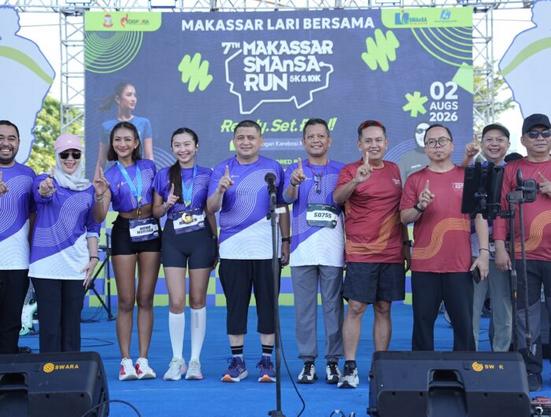 Tuntaskan Rute 10K, Munafri Arifuddin Puji Konsistensi Gelaran Makassar SMAnSA Run