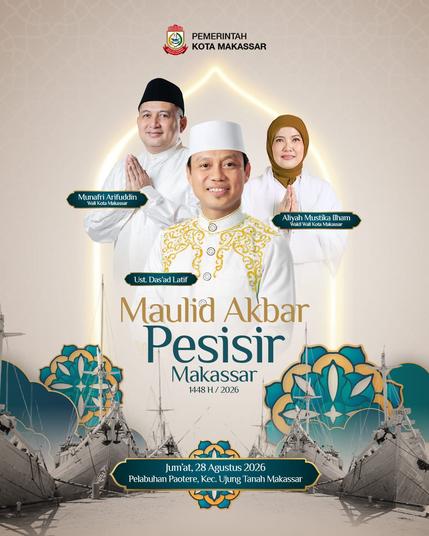 Wali Kota Makassar Ajak Ribuan Warga Meriahkan Maulid Akbar Pesisir di Paotere