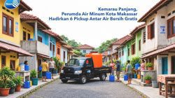 PDAM Makassar Siagakan 6 Pickup Antar Air Bersih ke Lorong Sempit