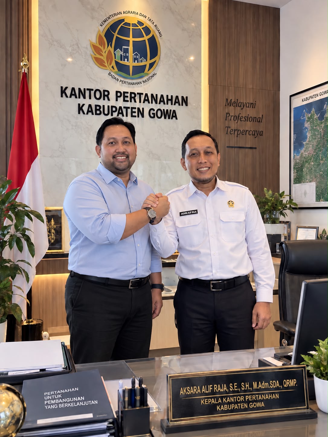 Rezza Said Konsolidasi ke BPN Gowa, Percepatan Layanan Jadi Sorotan Jelang Musda REI