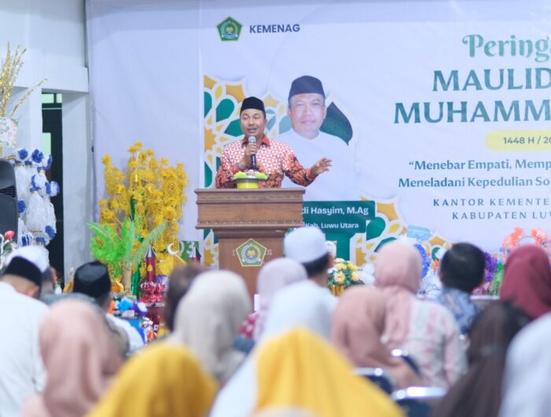 Peringatan Maulid Nabi di Luwu Utara Jadi Momentum Peningkatan Kualitas Pelayanan Publik