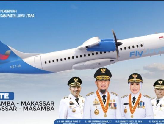 Fly Jaya resmi layani rute Masamba-Makassar, tiket dapat subsidi pemerintah