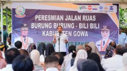 Gubernur Andi Sudirman Resmikan Jalan Burung-Burung–Bili-Bili di Kabupaten Gowa