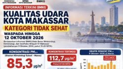 Kualitas Udara Makassar Masuk Kategori Tidak Sehat, BPBD Imbau Warga Gunakan Masker N95
