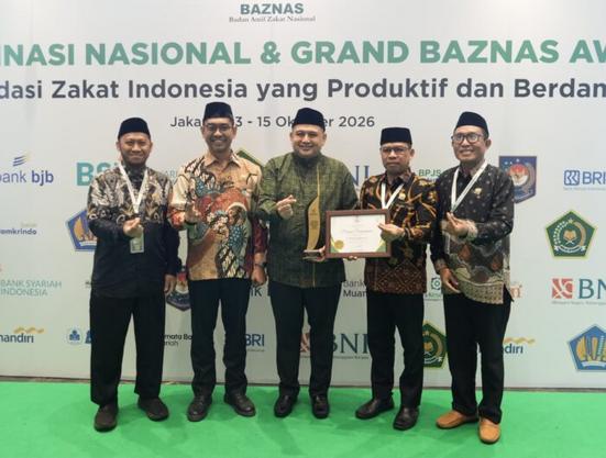 Munafri Arifuddin Terima Grand Baznas Award 2026, Targetkan Makassar Jadi Pusat Filantropi Nasional
